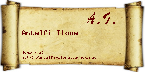 Antalfi Ilona névjegykártya